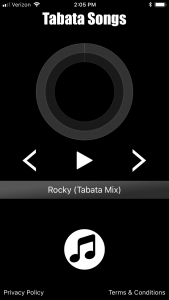 Tabata App Home Screen